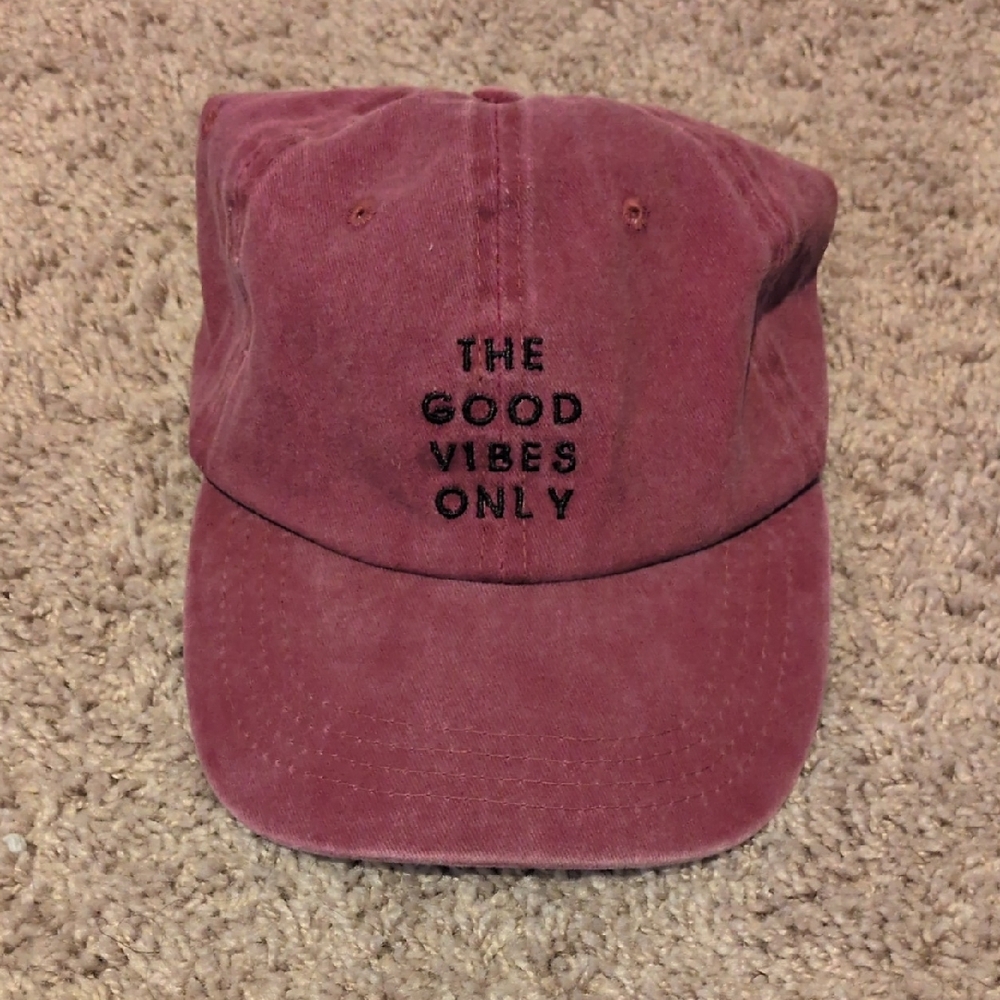 Pink 'Good Vibes Only' Cap